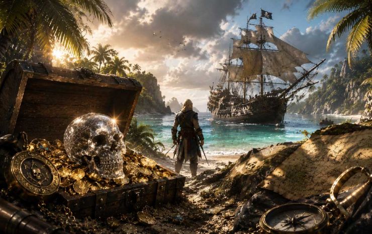 Assassin's Creed Black Flag Resynced : Ubisoft Buries 500,000 Dollars in the Caribbean for a Real Treasure Hunt