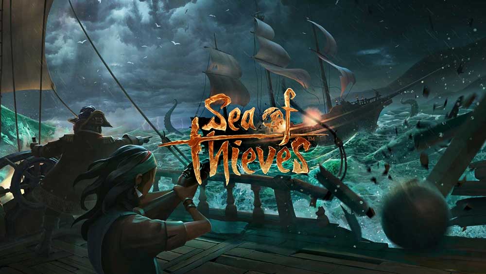 Combat naval dans la tempête dans Sea of Thieves