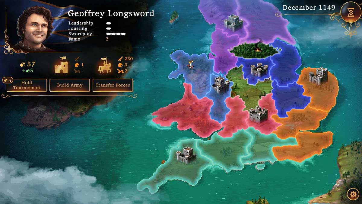 Defender of the Crown - Strategic map