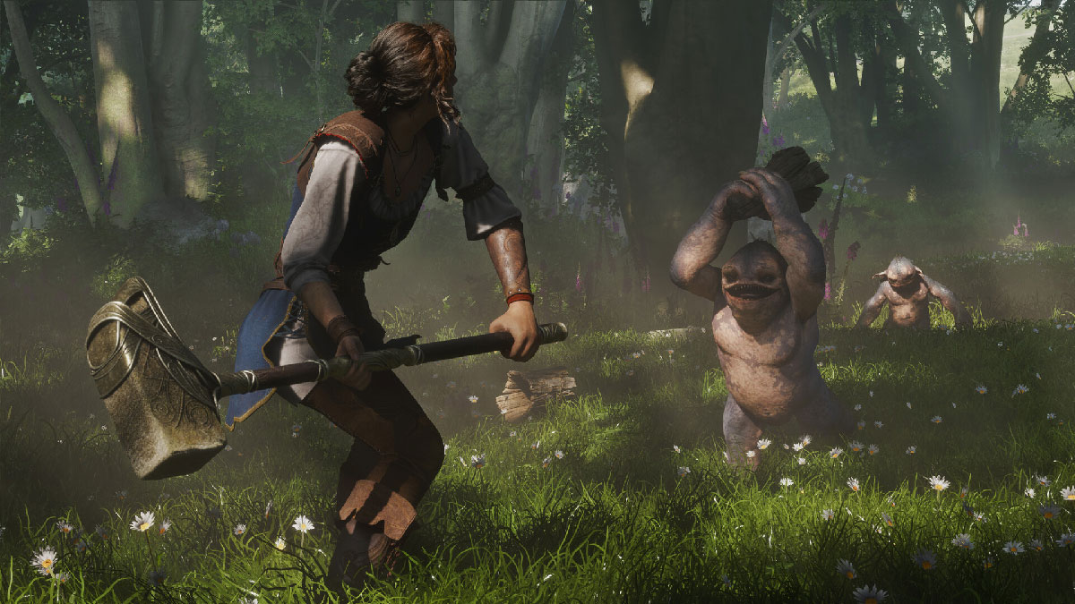 Combat against creatures armed with a club in the Fable 2027 reboot