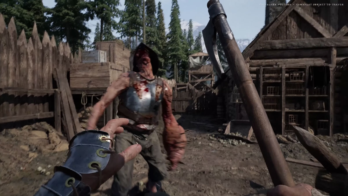 Combat au corps à corps FPS contre un humain muté avec un bras difforme
