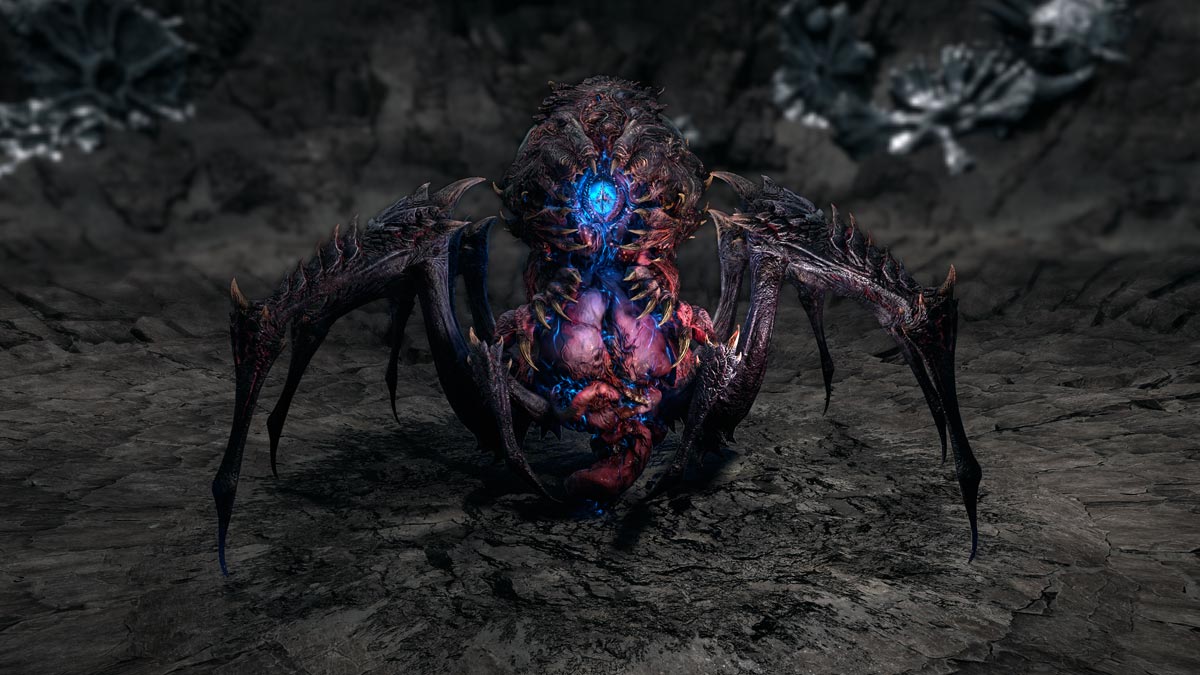 Un énorme boss araignée effrayant issu de la nouvelle ligue
