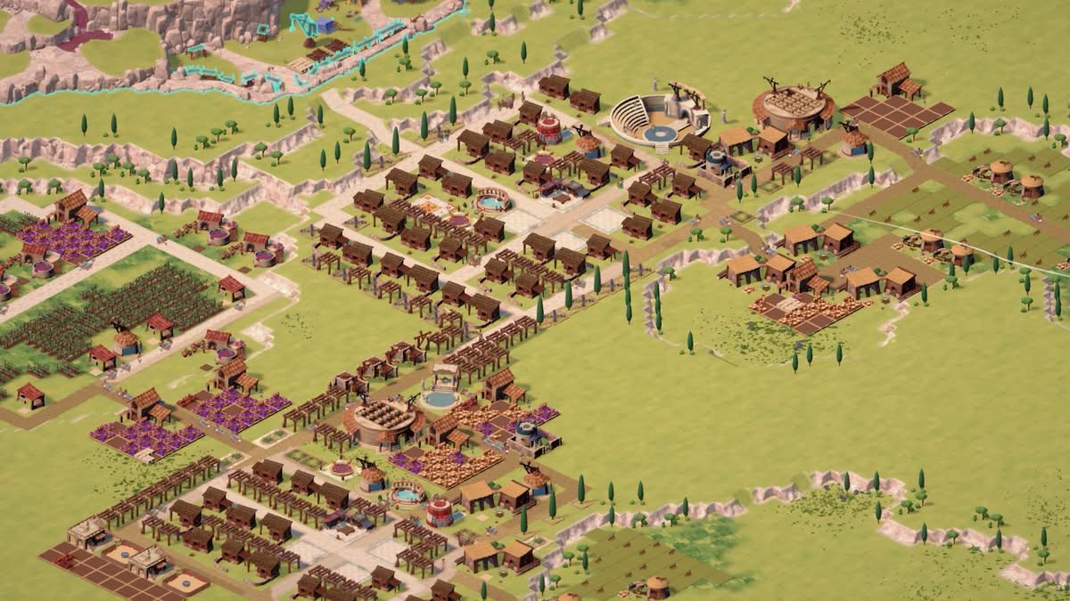 Quartier de production avec ateliers dans Theos Cities of Myth