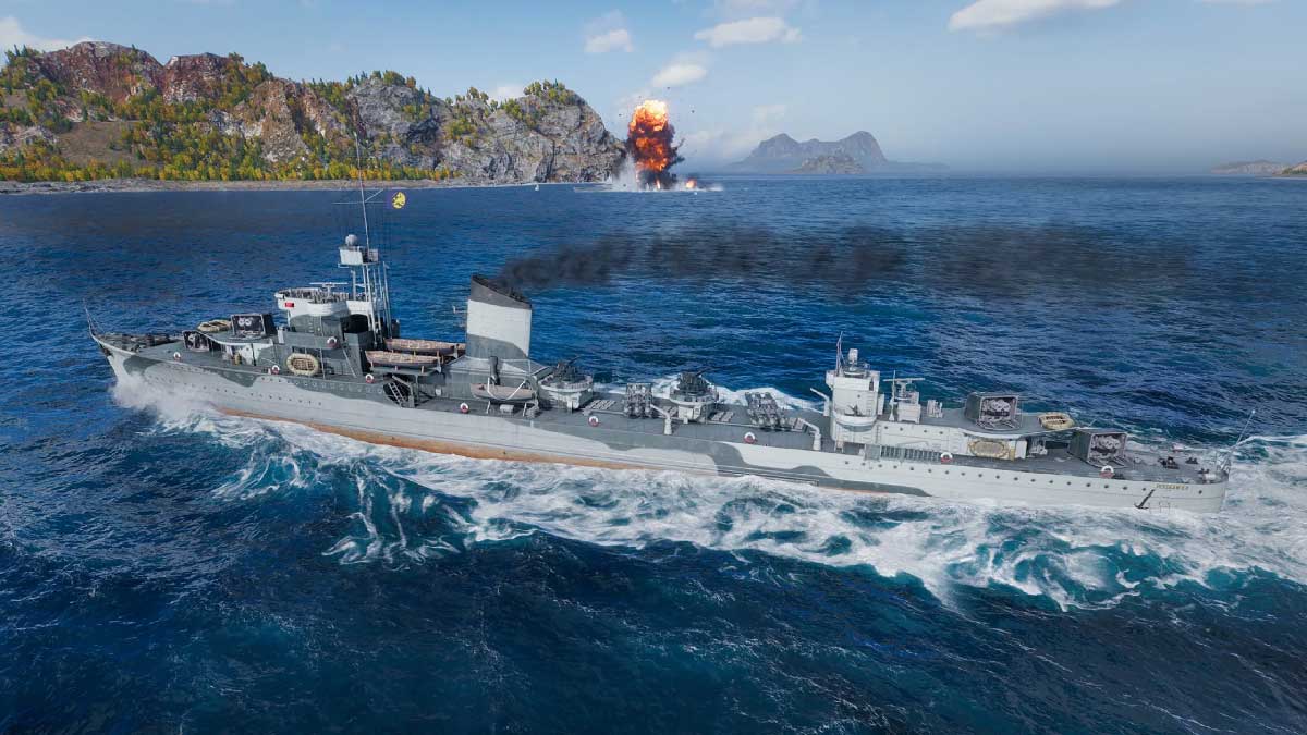 World of Warships - torpilles lancées depuis un destroyer