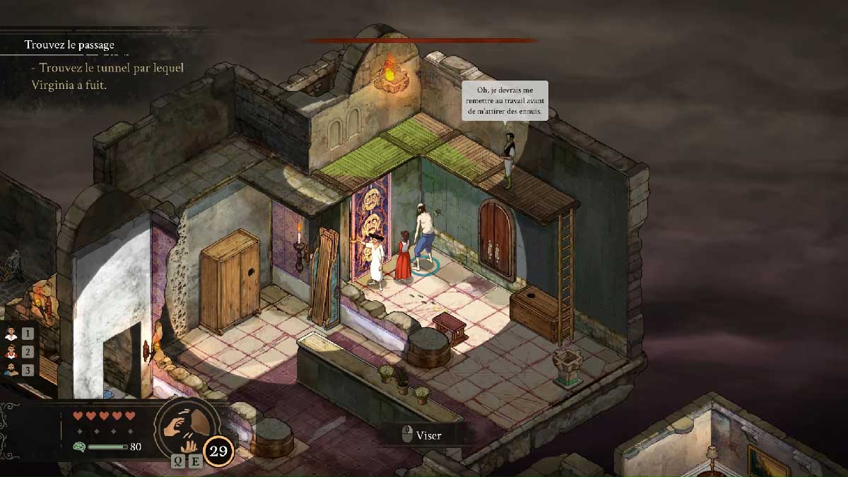 The Stone of Madness puzzle - Recherche d'un tunnel dissimulé pour l'évasion
