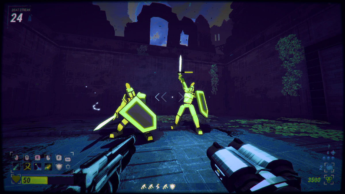 Combat avec un fusil dans chaque main dans Robobeat