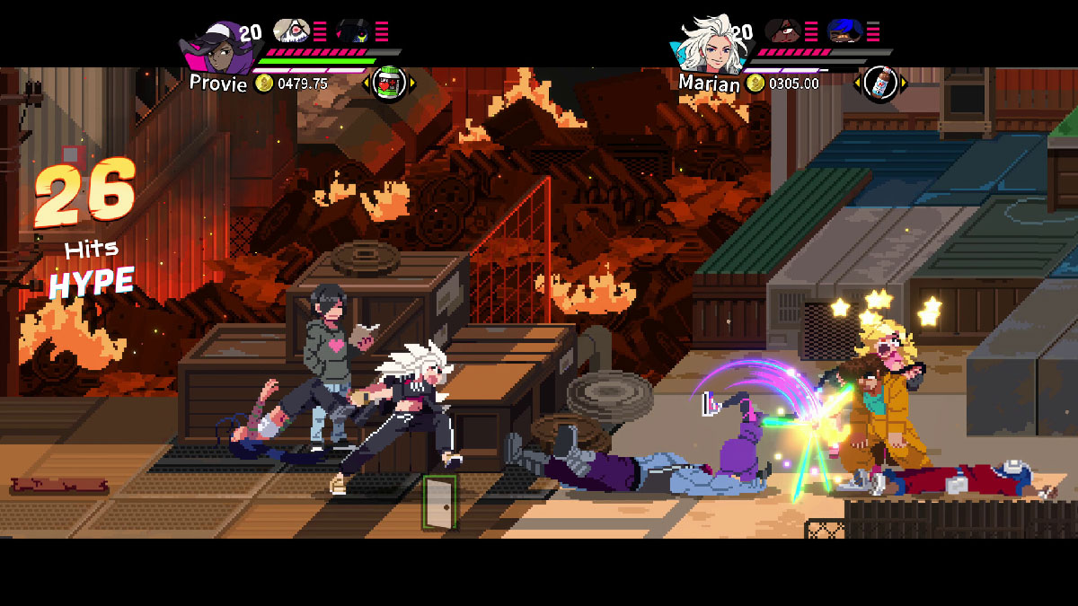 Combo de combat dans les rues de River City