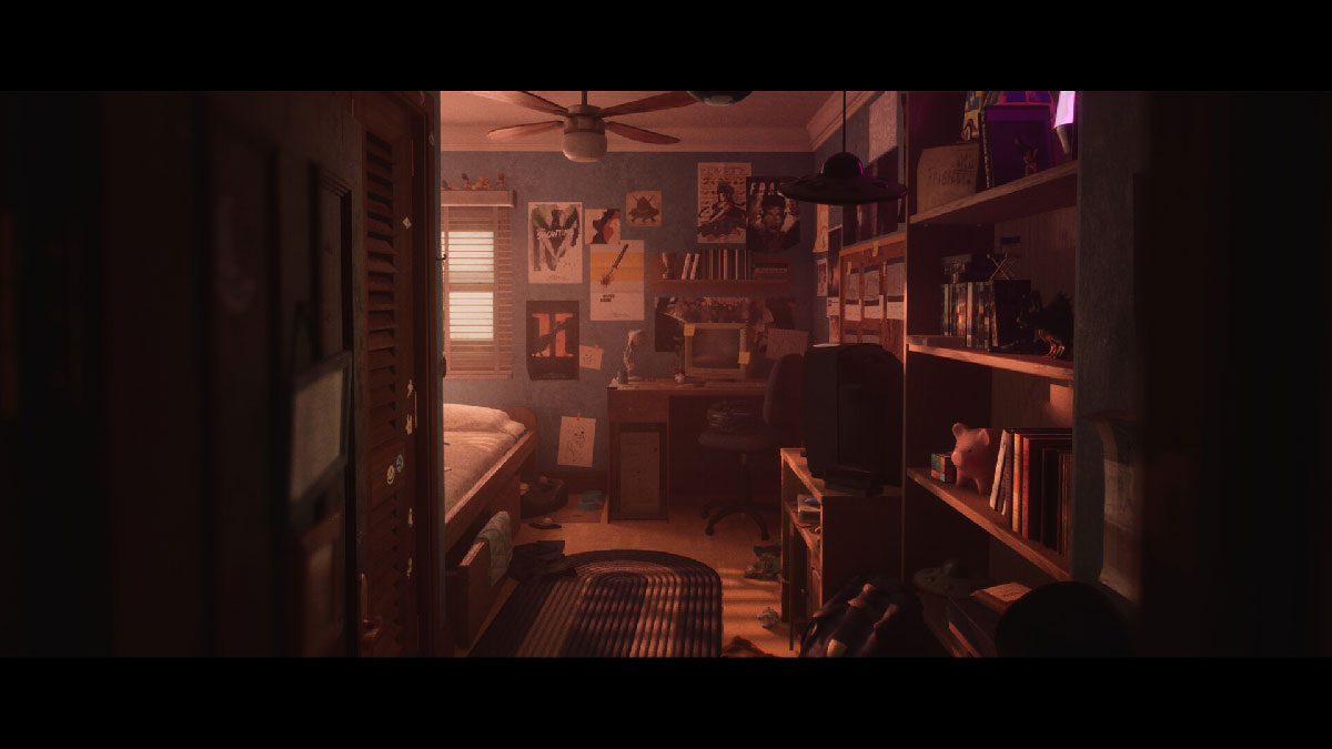 Entrée d'une chambre avec lumière de fin d'après-midi dans Luto 2026