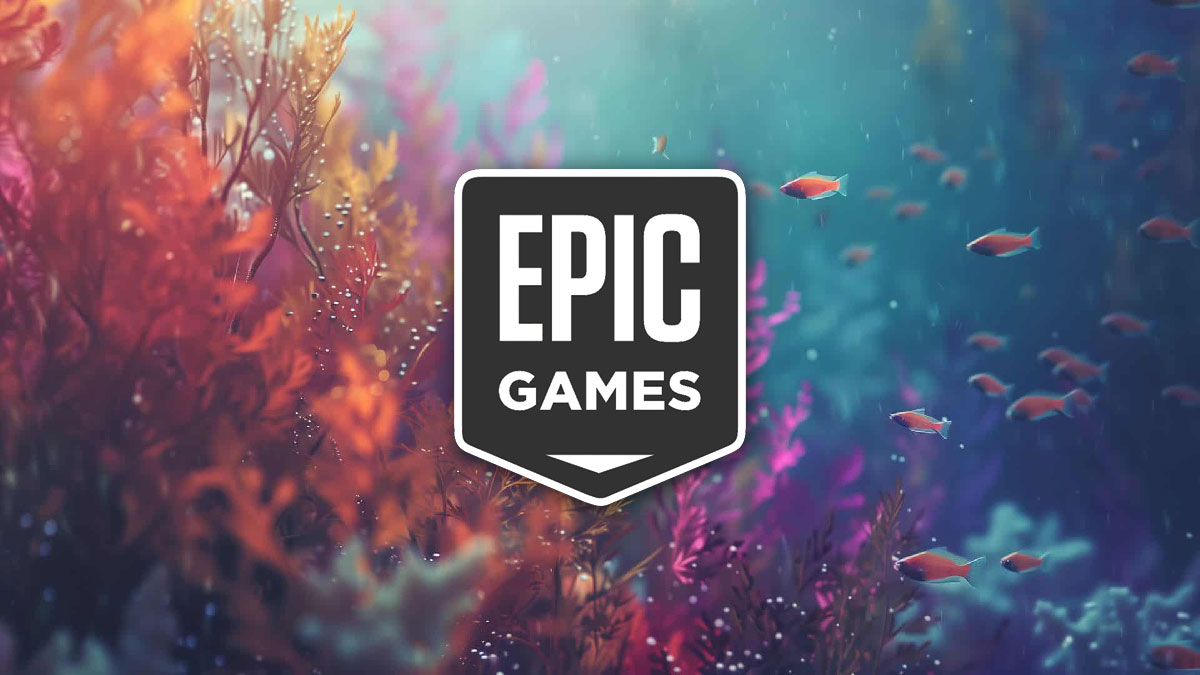 Logo Epic Games Store sur fond sous-marin, promotion Foretales juillet 2026