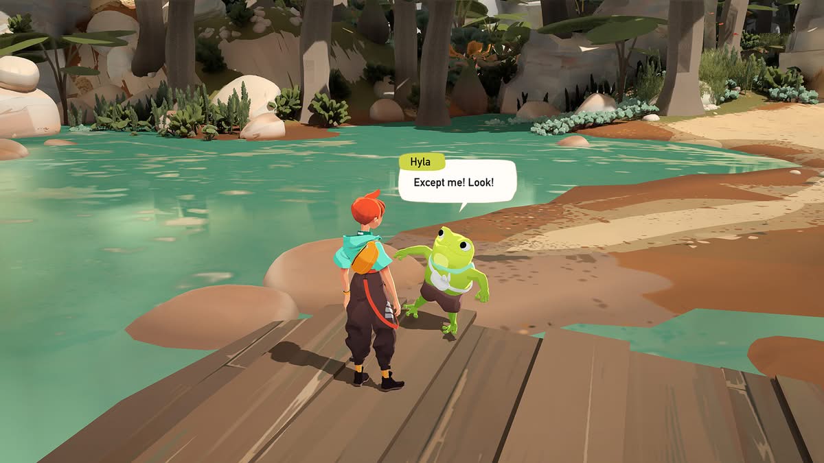 Rencontre avec un PNJ grenouille dans Caravan SandWitch