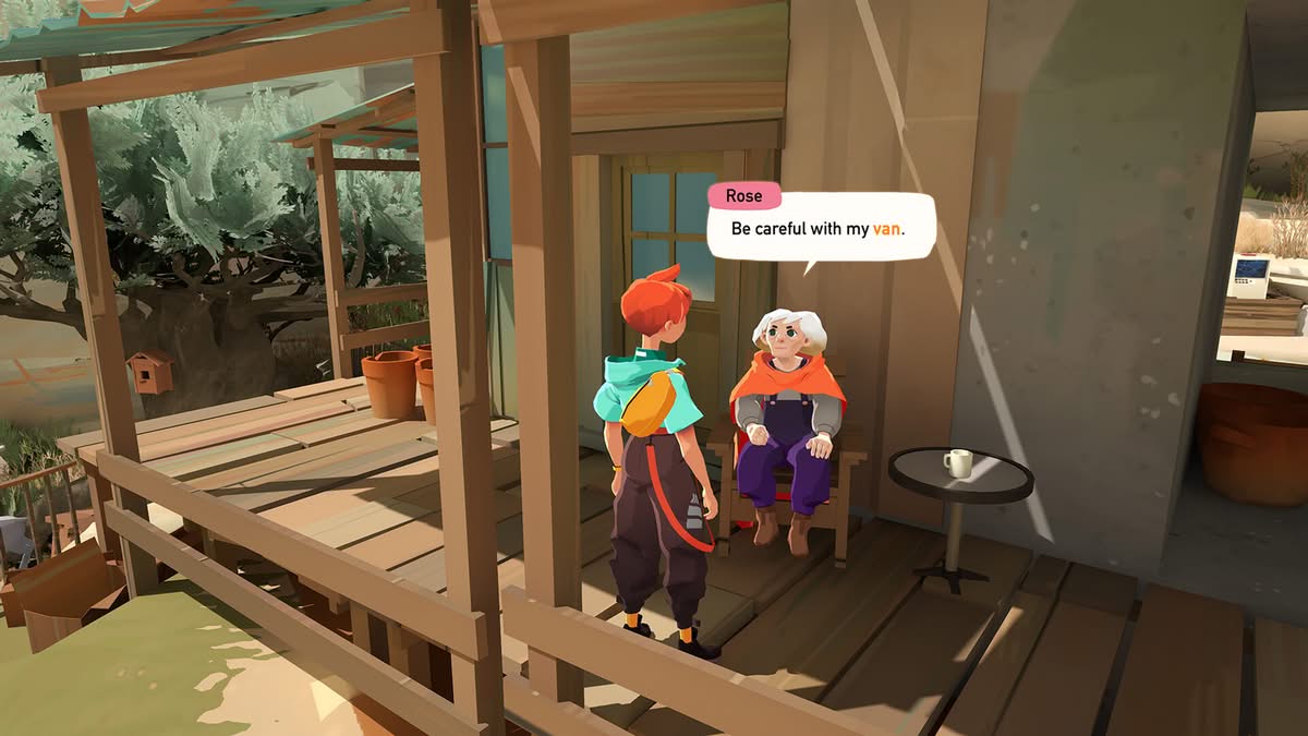 Discussion avec la PNJ grand-mère Rose dans Caravan SandWitch