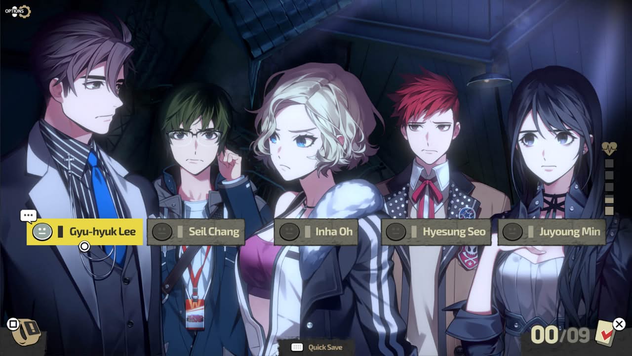 Les cinq personnages principaux de Buried Stars