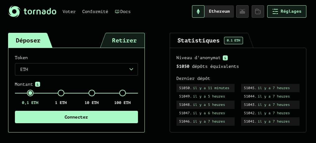 Circuit de blanchiment via Tornado Cash et cryptomonnaies YGGTorrent