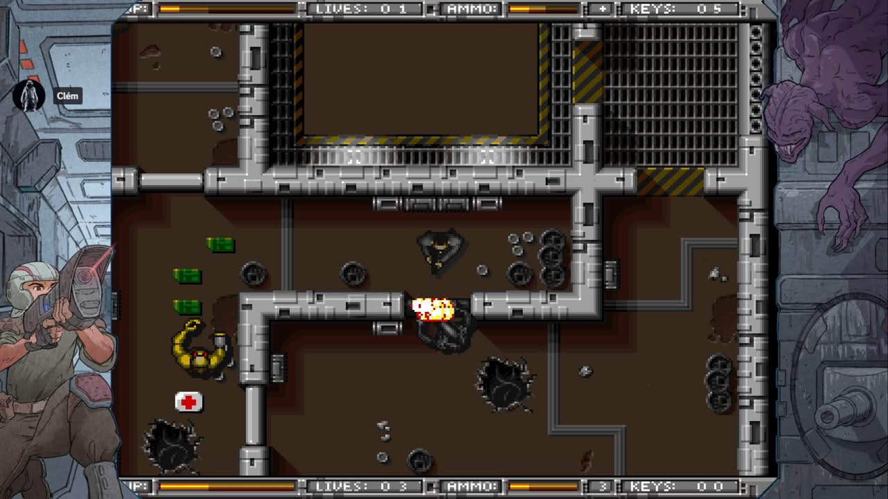 Aliens et bonus dans Tower Assault