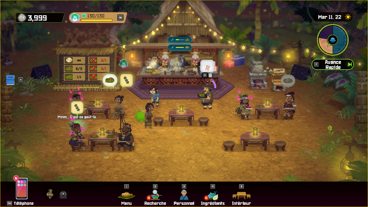 Service de grillades le soir au Bancho Grill dans Dave the Diver In the Jungle