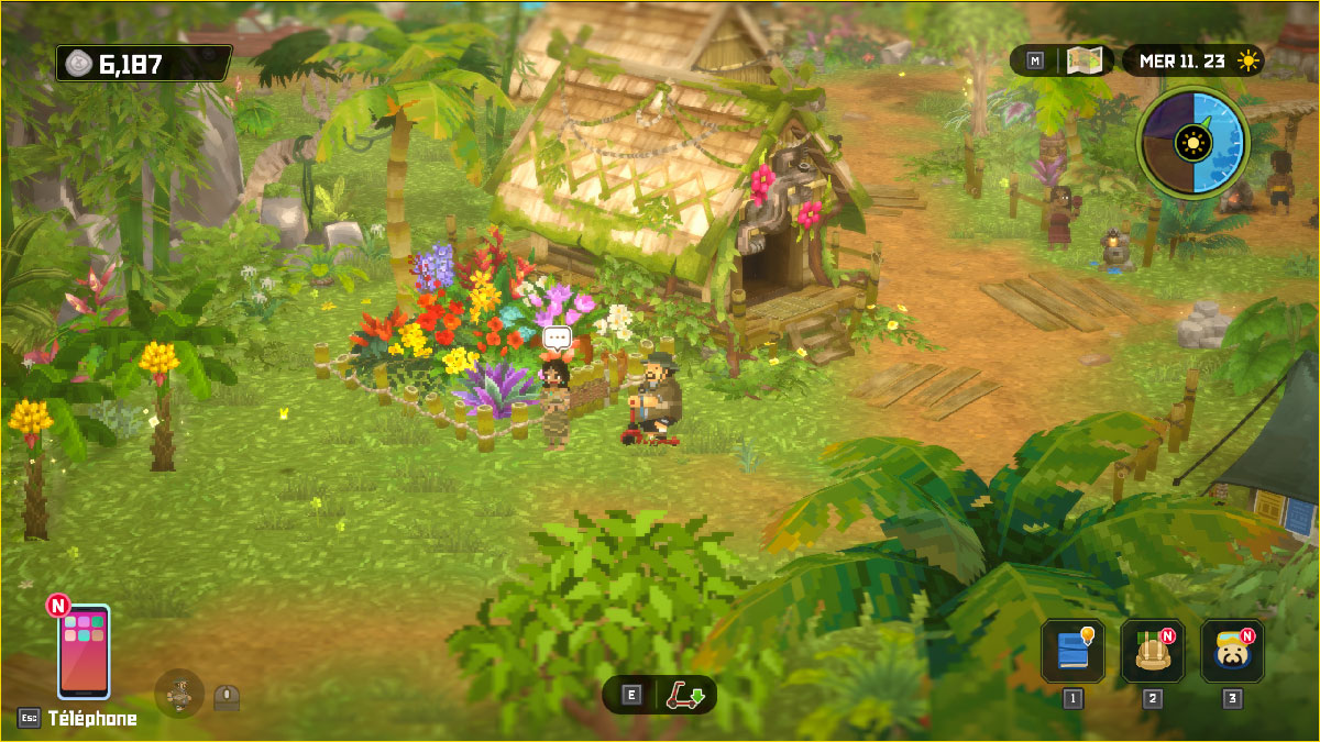 Le jardin de fleurs d'une habitante du village dans Dave the Diver In the Jungle