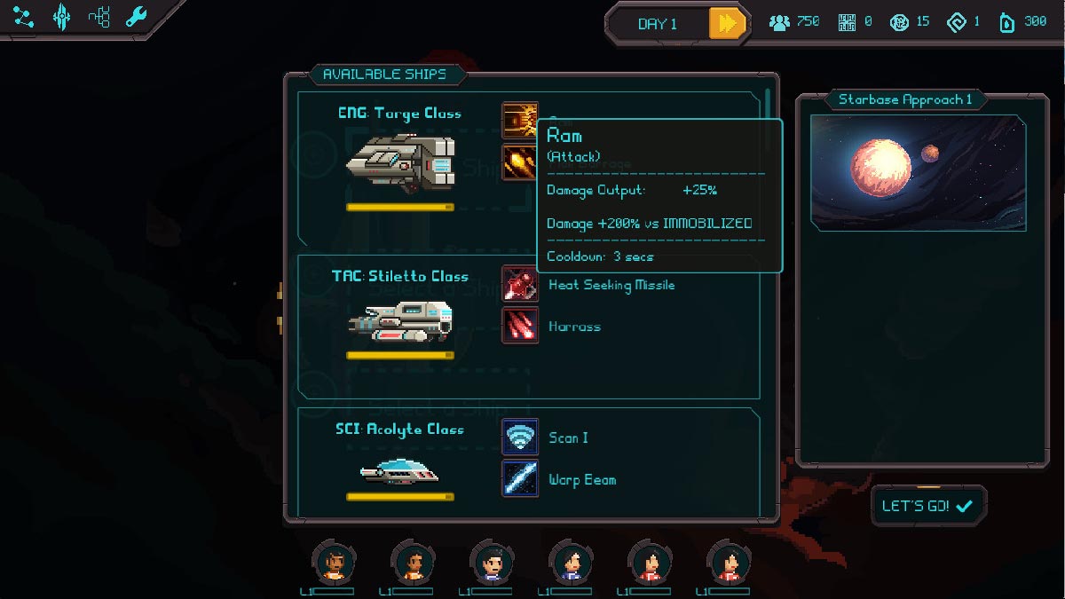 Halcyon 6 : sélection des classes de vaisseaux, Tage Class, Stilette Class, Acolyte Class