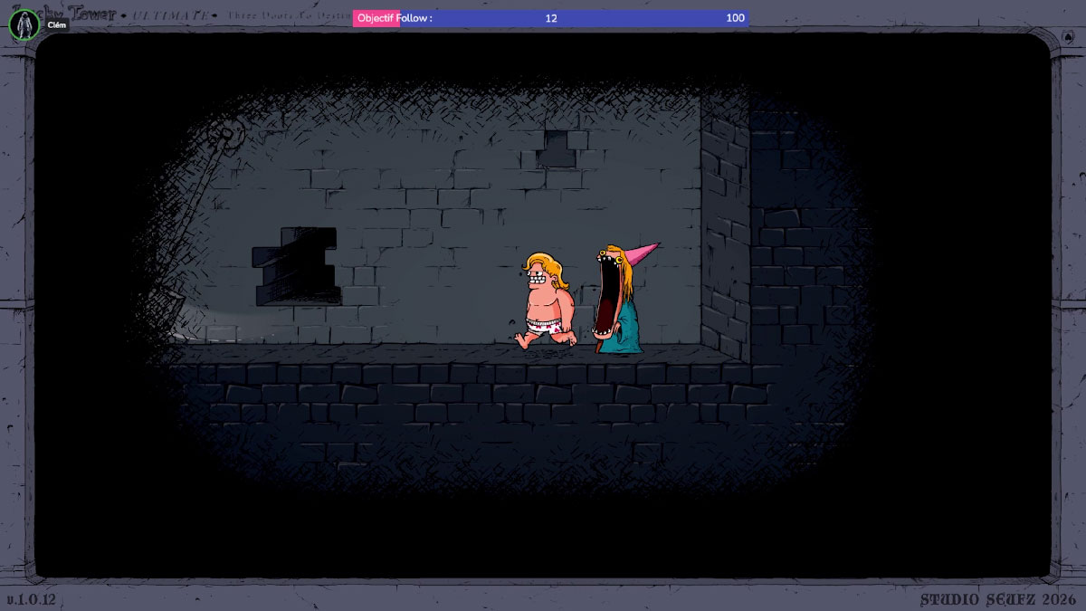 La magicienne alliée qui tente de manger Von Wanst quand elle a trop faim dans Lucky Tower Ultimate