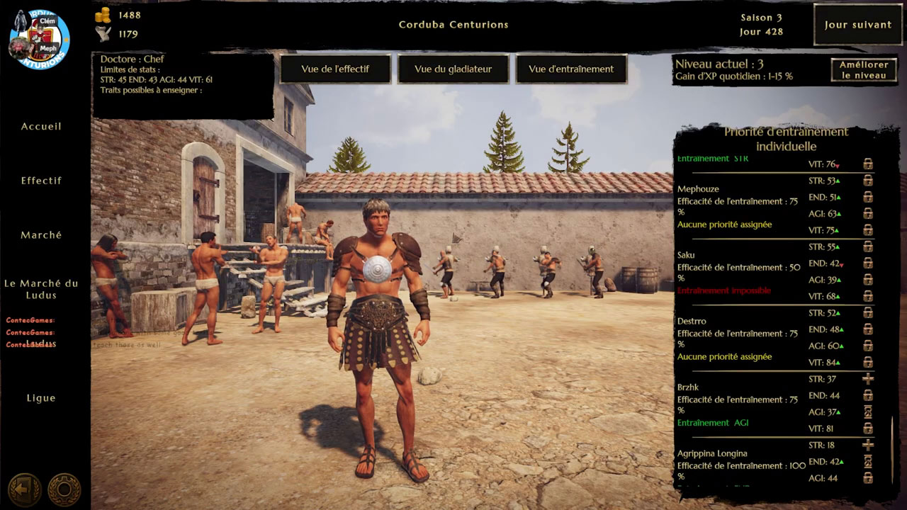 Le Doctore, formateur des gladiateurs du Ludus