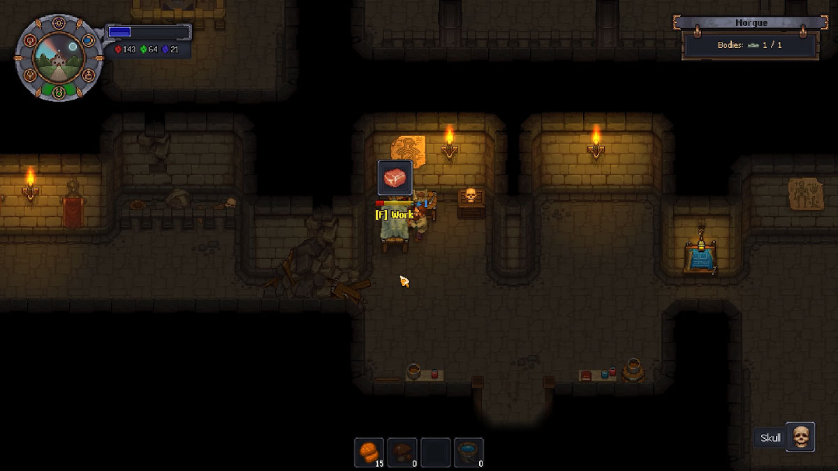 Graveyard Keeper organisation des enterrements