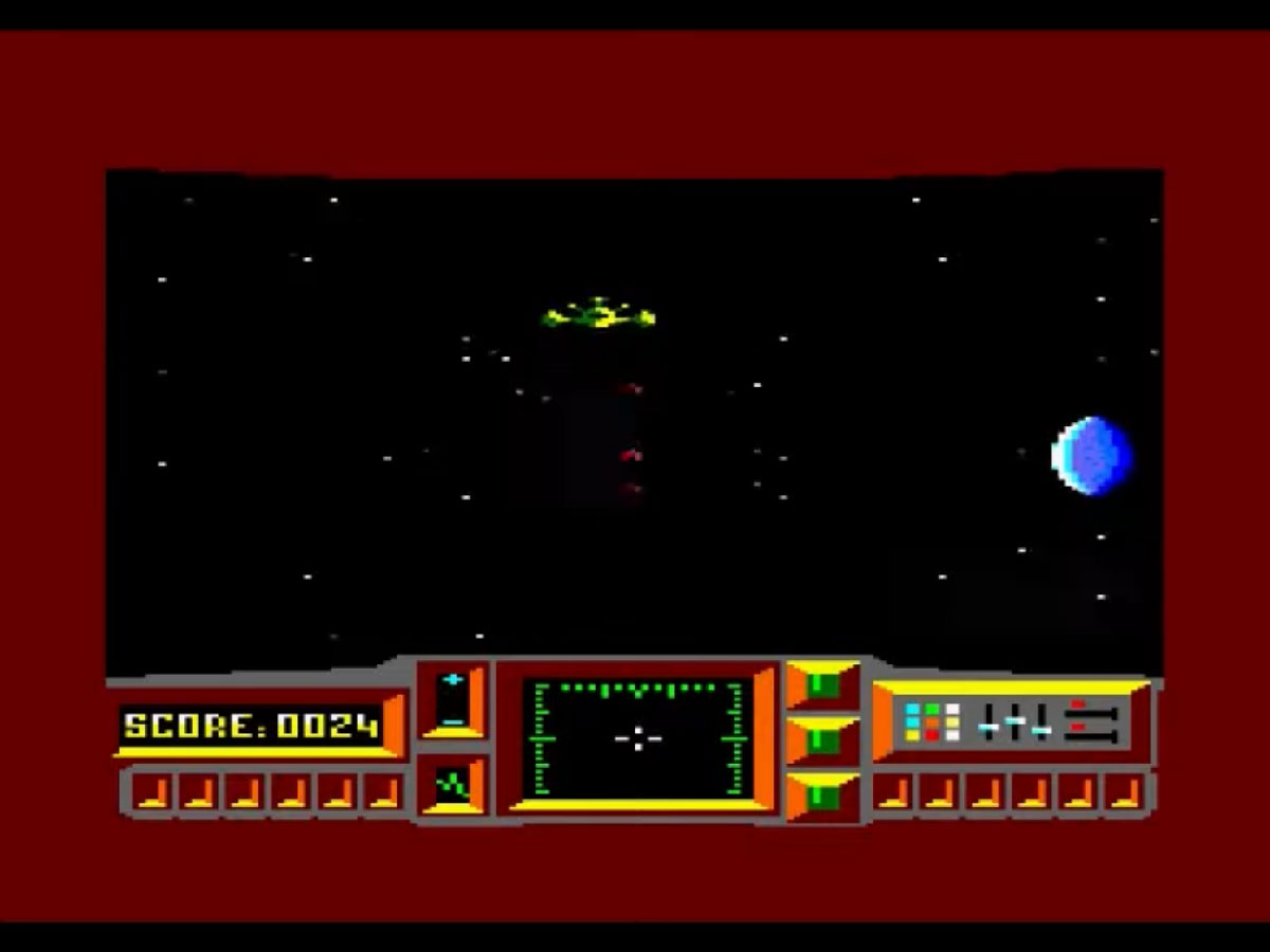 Combat spatial contre les vaisseaux ennemis dans Zox 2099