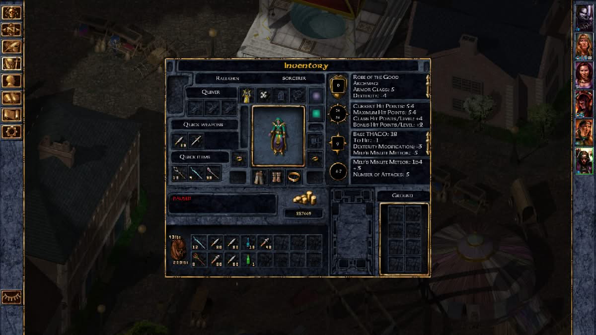 More readable and modern Baldur's Gate Enhanced Edition inventory