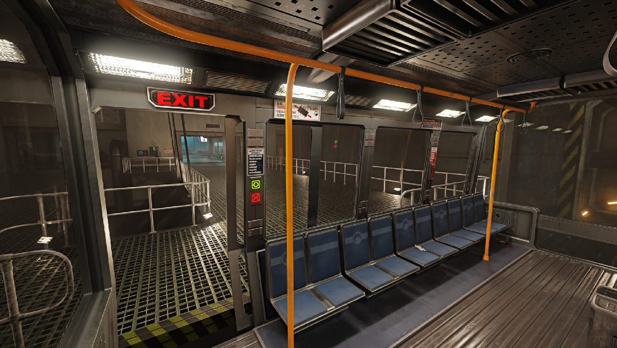 Black Mesa, the very beginning of the game, the monorail has just stopped and the door is open