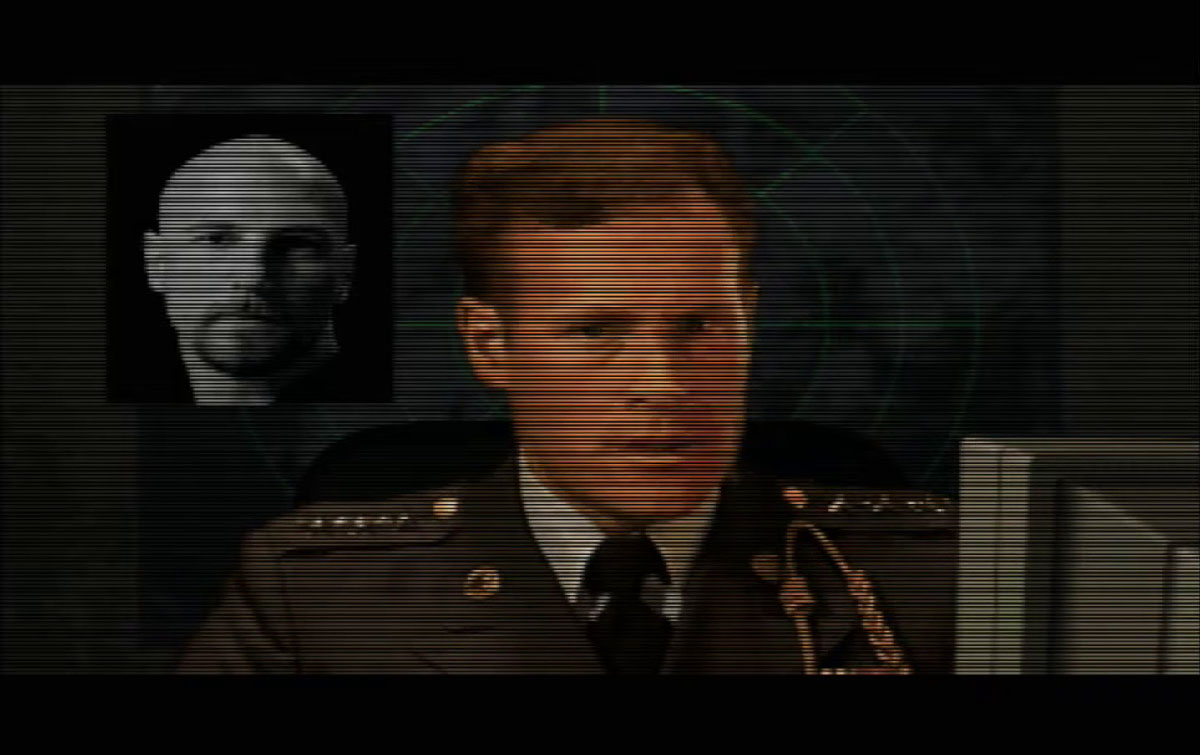 Cinématique FMV de briefing avec un général de Command & Conquer