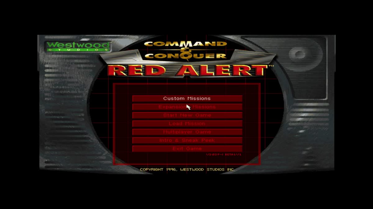 Écran-titre culte de Command & Conquer Alerte Rouge