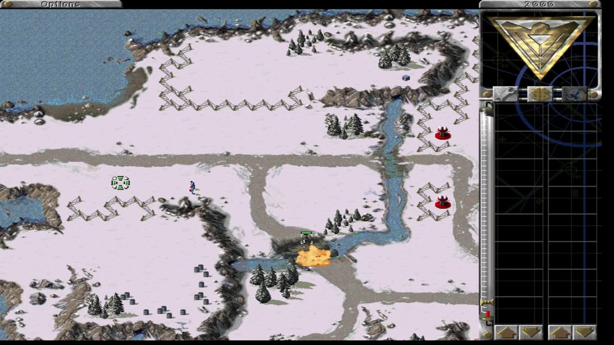 Tanya fait exploser un pont au C4 dans Red Alert