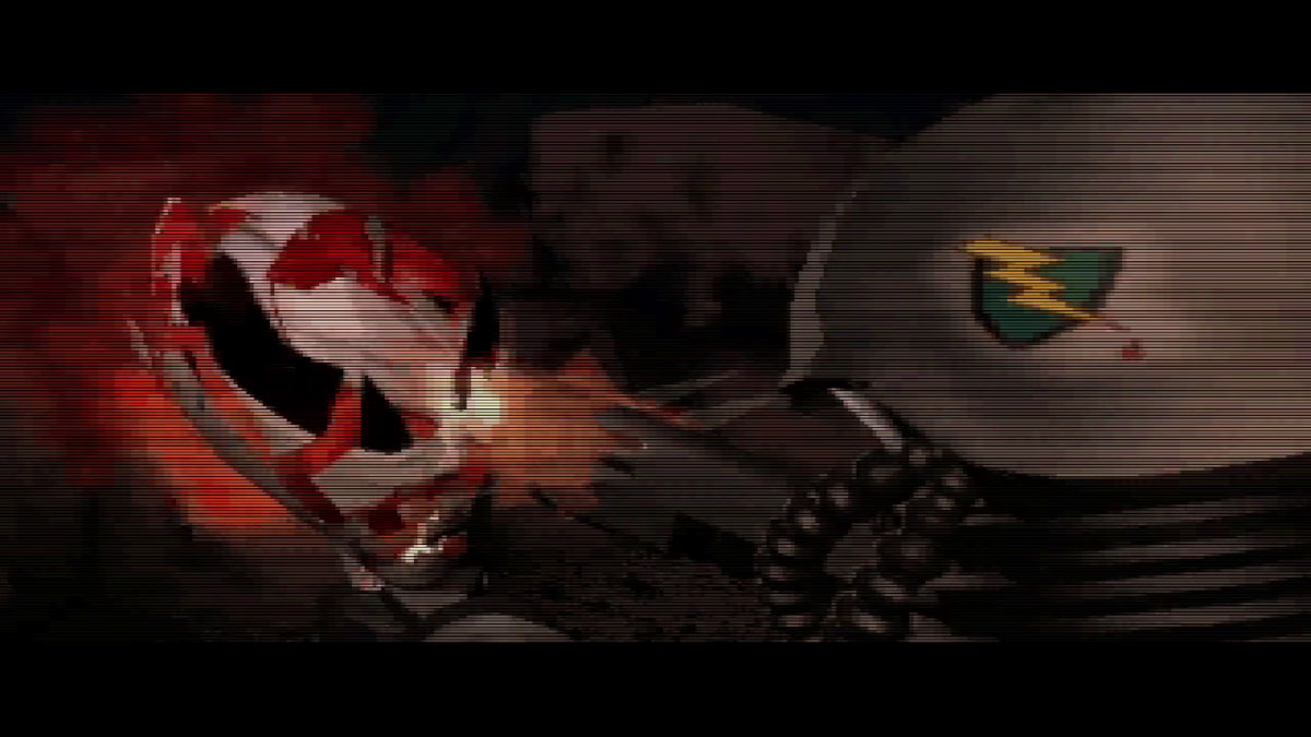 Trooper pointant son arme de poing sur un extraterrestre Taar