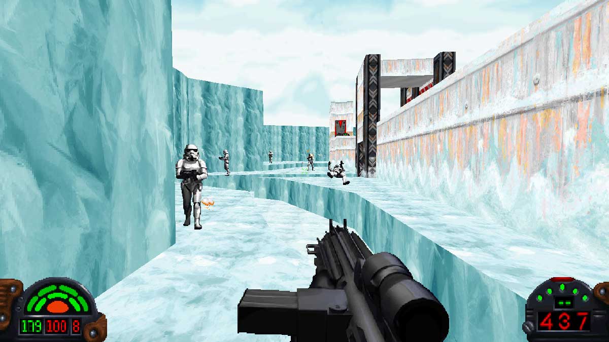Niveau Hoth dans le remaster de Star Wars Dark Forces