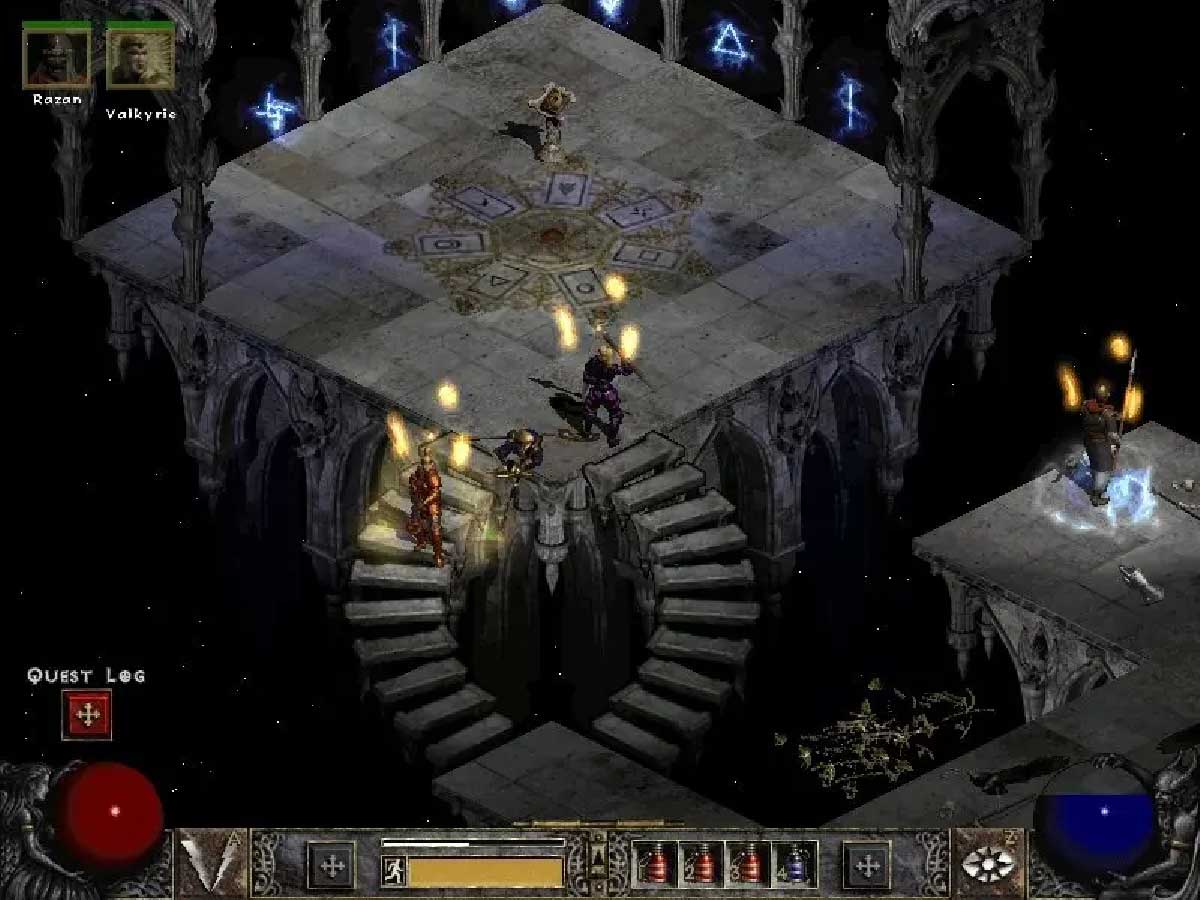 Diablo II original, le Sanctuaire des Arcanes, zone emblématique de l'Acte 2