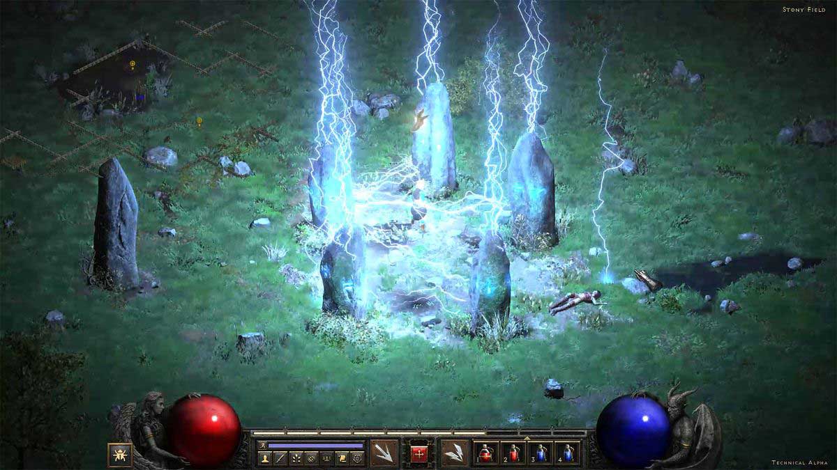 Diablo II Resurrected, les cinq pierres pilier à activer dans le Stony Field