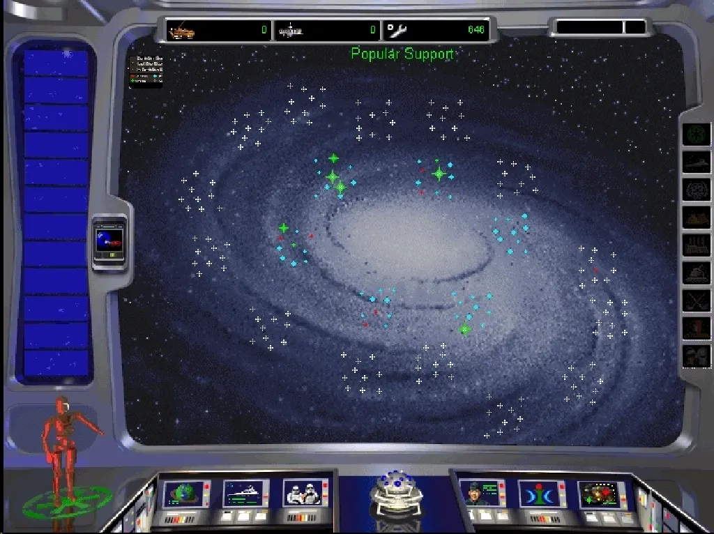 Carte de la galaxie dans Star Wars Rebellion