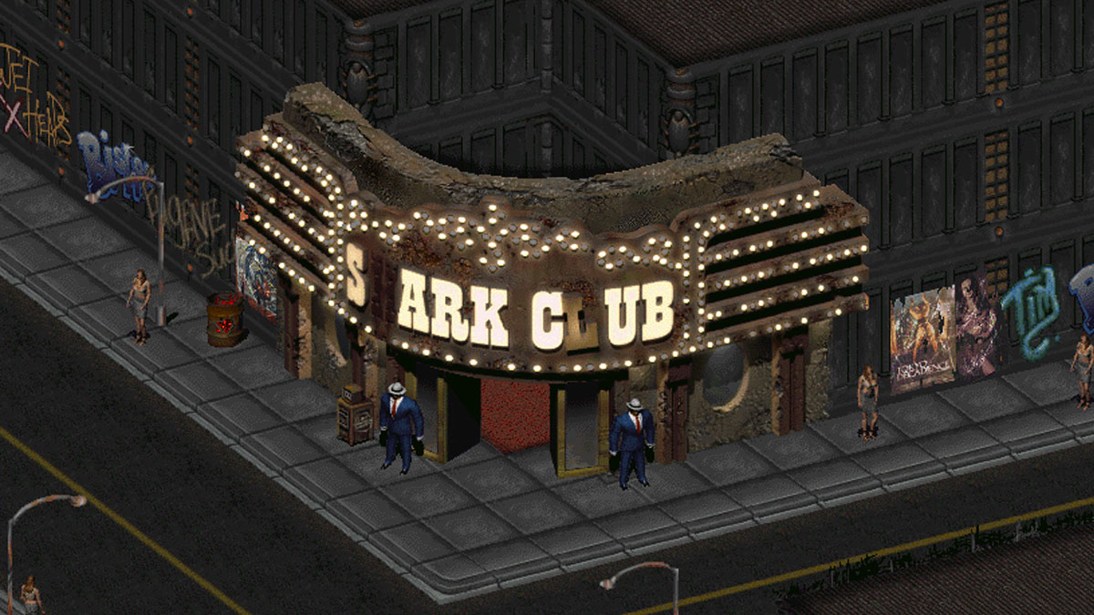L'entrée du Spark Club cette fois, aussi avec ses deux goons devant