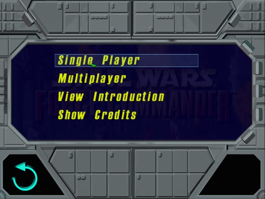 Menu principal du jeu Star Wars Force Commander en 2000