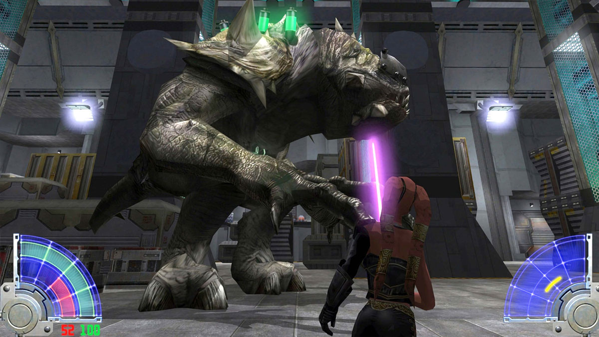 Star Wars Jedi Knight Jedi Academy - affrontement avec un Rancor ennemi emblématique Star Wars