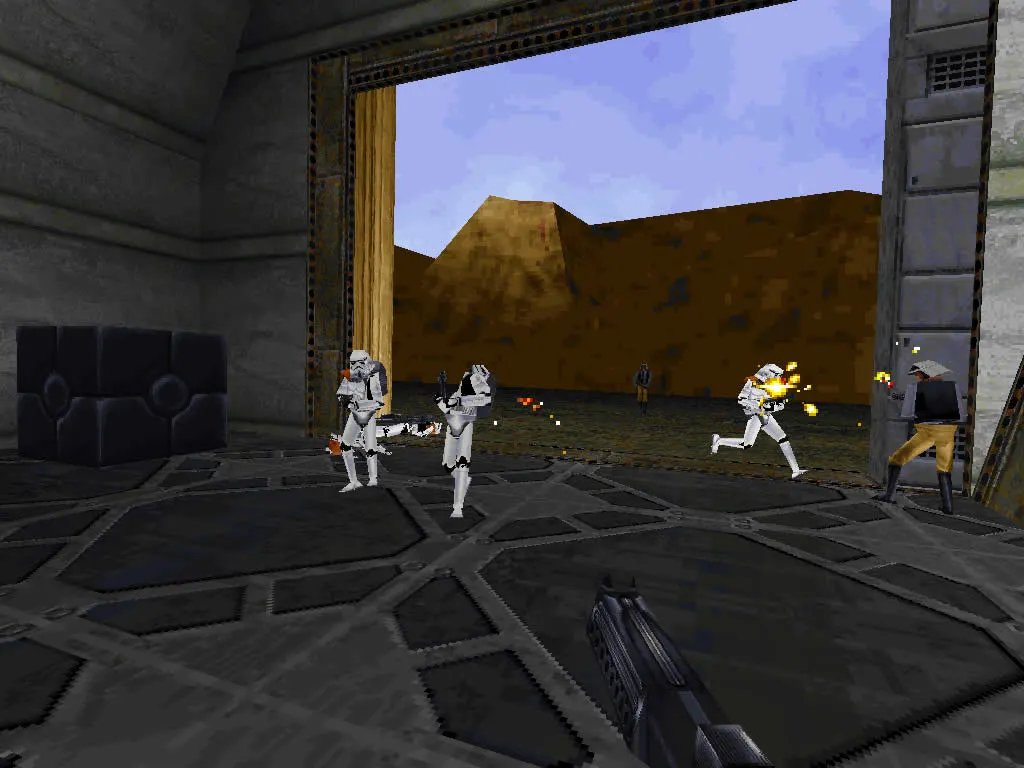 Troopers in a hangar in Mysteries of the Sith