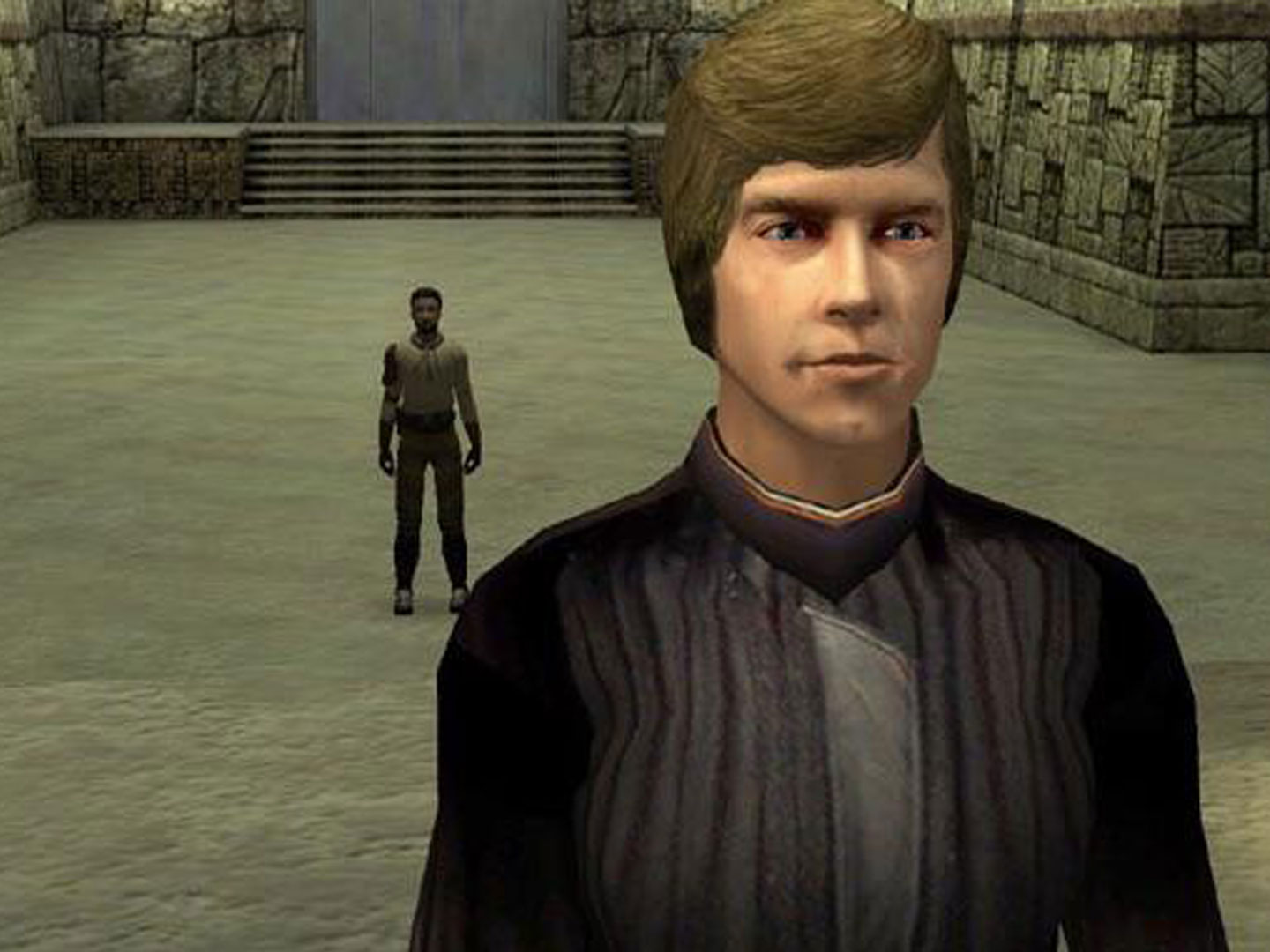 Kyle Katarn and Luke Skywalker in Star Wars Jedi Knight II Jedi Outcast - epic meeting