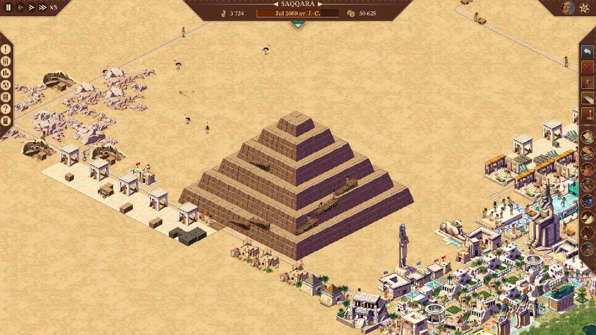La pyramide à degrés terminée dans Pharaoh A New Era