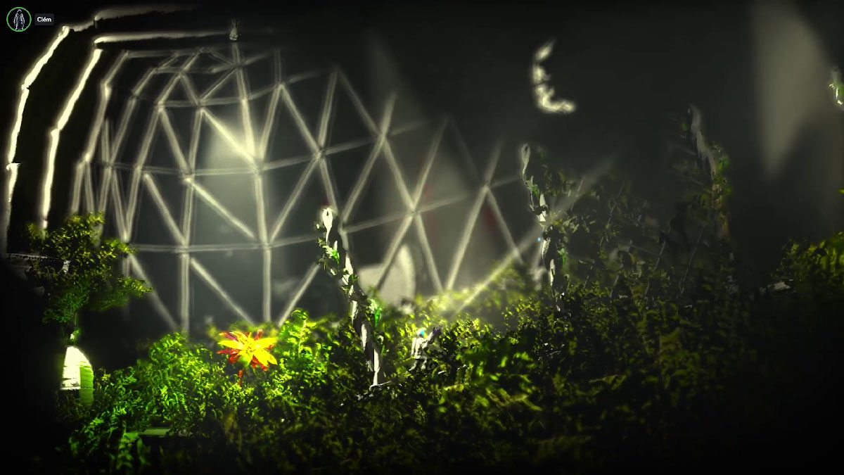 The Swapper - salle hydroponique avec de la végétation dans la station spatiale
