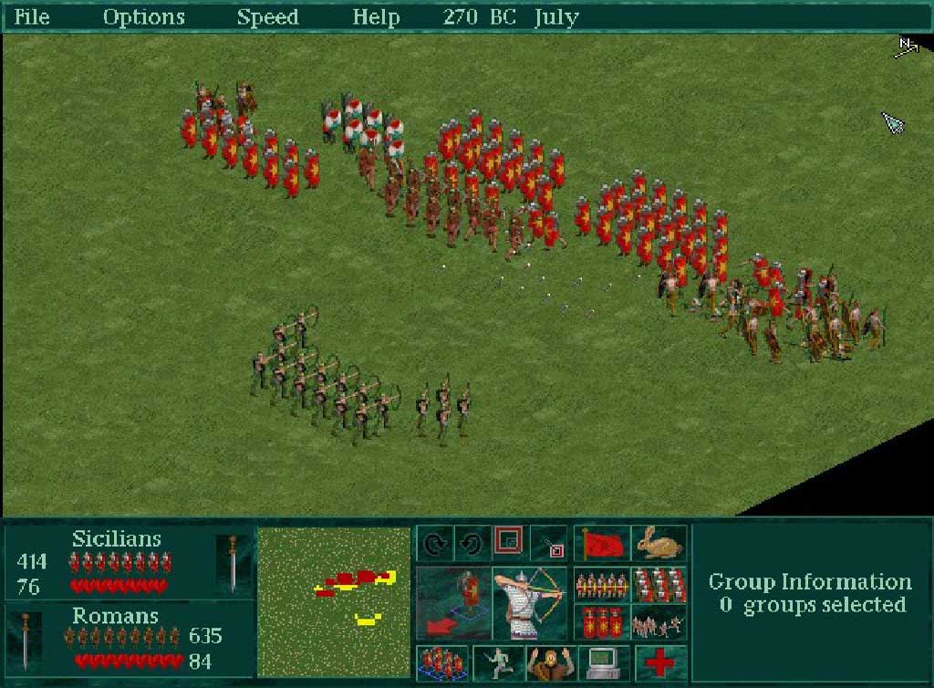 Caesar II - Une bataille sur le champ de guerre romain