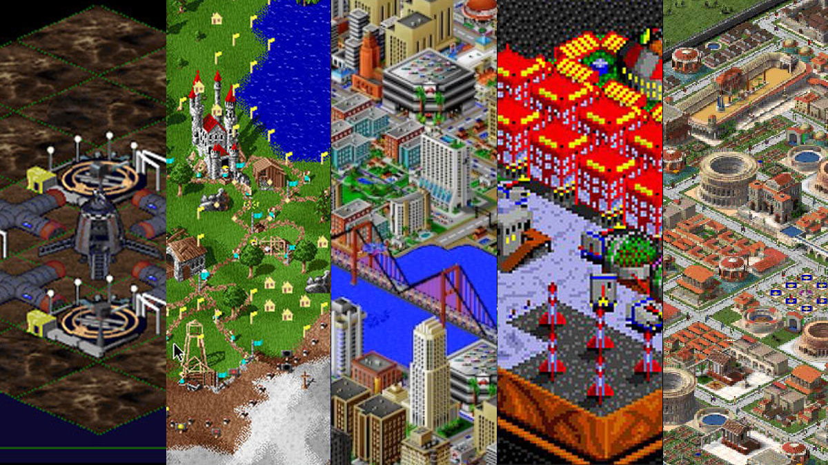 Top 5 City Builders PC 1990-1995 : SimCity 2000, Caesar II, The Settlers, Outpost, Utopia
