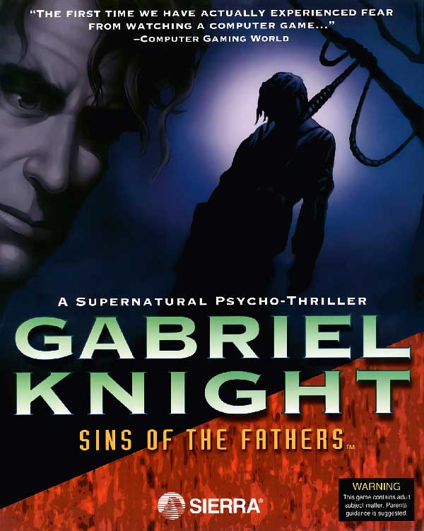 Jaquette Gabriel Knight Sins of the Fathers - Sierra On-Line 1993