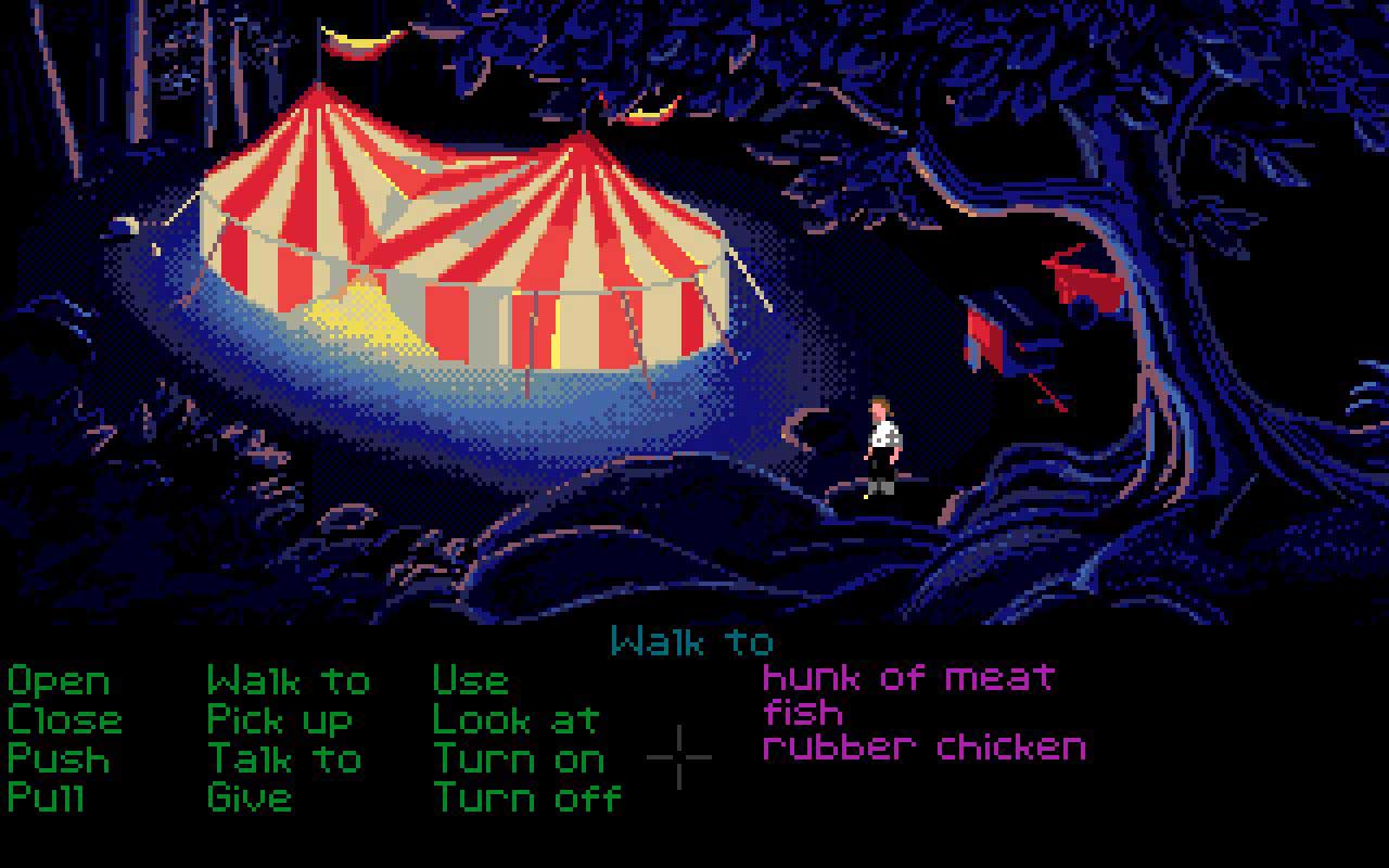 Guybrush Threepwood arrive au chapiteau du cirque dans Monkey Island