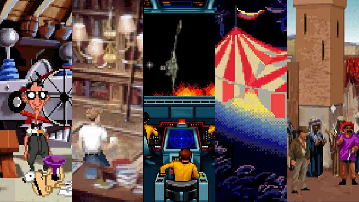 Top 5 Point & Click PC 1990-1995 - Monkey Island, Indiana Jones, Day of the Tentacle, Gabriel Knight, Star Trek