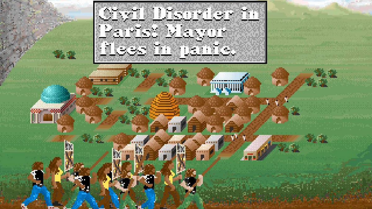 Civilization - Événement de désordre civil à Paris dans le jeu