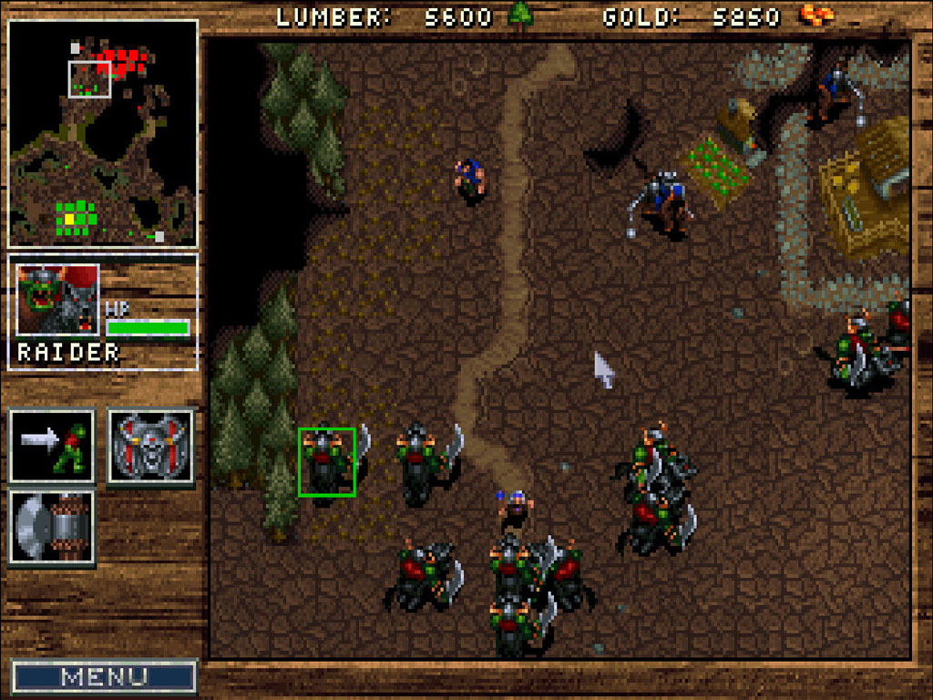 Warcraft Orcs and Humans - Une grosse troupe de raiders orc en déplacement