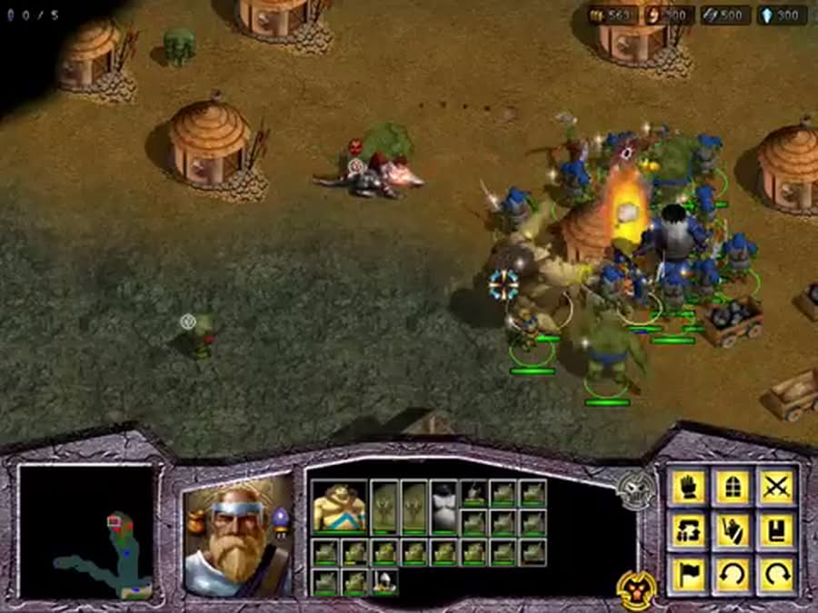 Grande armée ruinant une base adverse dans Warlords Battlecry